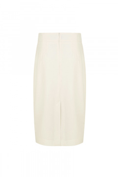 Юбка деловая и на каждый день из текстиля Elema 4К-356-164 белый - фото 3