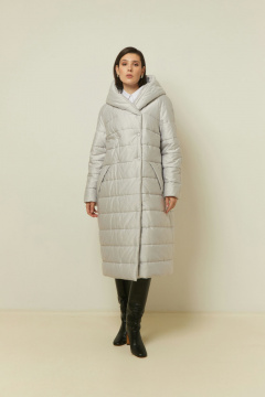 Пальто на каждый день из плащёвой ткани, демисезонное Elema 5-12592-1-164 светло-серый - фото 2