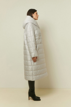 Пальто на каждый день из плащёвой ткани, демисезонное Elema 5-12592-1-164 светло-серый - фото 3