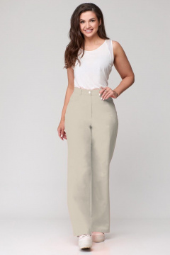 Бежевые брюки с разрезами и карманами для повседневной носки Abbi 2009 беж - фото 2