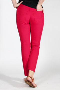 Брюки зауженные 7/8 из джинса для ежедневного стиля Mirolia 343 малиновый - фото 2