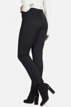 Брюки узкие в стиле деловой классики на молнии Mirolia 665 черный - фото 2