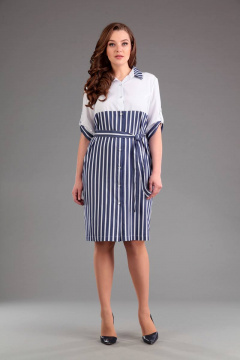 Летнее платье из текстиля с длинной 99 см и рукавом 38 см Liona Style 585 - фото 3