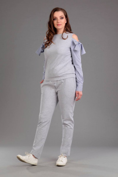 Брюки и джемпер из вискозы и трикотажа для повседневности Liona Style 587 - фото 1