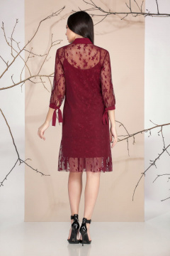 Платье Ивелта плюс 1658 бордо - фото 2