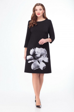 Платье из вискозы длиной 95 см в ежедневном стиле DaLi 5426 - фото 1