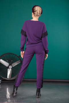 Демисезонный спортивный костюм с лампасами из трикотажа HIT 3067 - фото 4