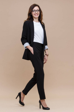 Классический костюм из текстиля с жакетом и узкими брюками Domna 16055 - фото 1