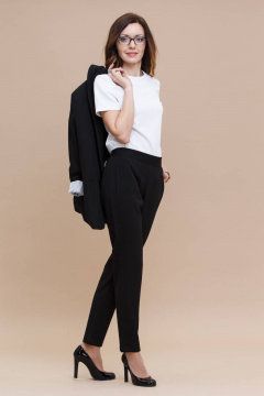 Классический костюм из текстиля с жакетом и узкими брюками Domna 16055 - фото 3