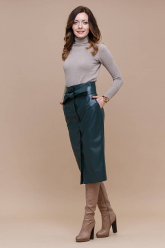 Юбка карандаш из экокожи с завышенной талией Domna 71104 - фото 4