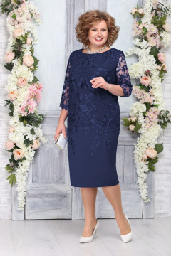 Платье Ninele 5753 темно-синий - фото 1