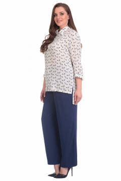 Повседневный комплект блуза и брюки прямого силуэта Линия Л А-1568 - фото 2