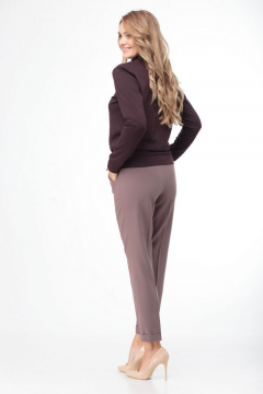 Бежевые демисезонные брюки из хлопка с классической посадкой Anelli 418 бежевый - фото 2