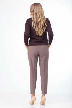 Бежевые демисезонные брюки из хлопка с классической посадкой Anelli 418 бежевый - фото 3