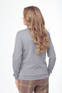 Демисезонный водолазка из трикотажа с классическим силуэтом Anelli 560 серый - фото 2