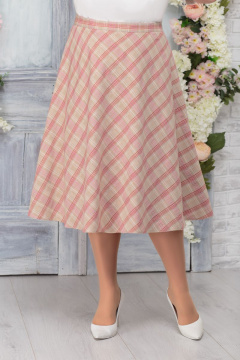 Юбка в клетку с высокой талией и внутренней резинкой Ninele 2242 клетка - фото 1