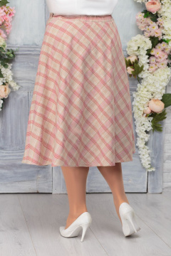 Юбка в клетку с высокой талией и внутренней резинкой Ninele 2242 клетка - фото 2