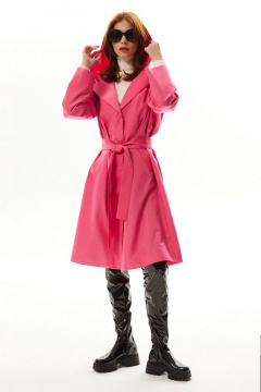 Лёгкий розовый плащ с капюшоном и прорезными карманами Golden Valley 7146 розовый - фото 2