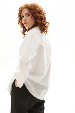 Рубашка деловая из хлопка с накладным карманом Golden Valley 2313 белый - фото 3