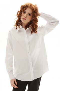 Рубашка деловая из хлопка с накладным карманом Golden Valley 2313 белый - фото 1