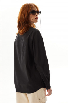 Рубашка деловая из хлопка с накладным карманом Golden Valley 2313 черный - фото 3