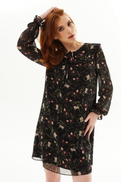 Платье расширенного силуэта с капельным вырезом Golden Valley 4933 черный - фото 4