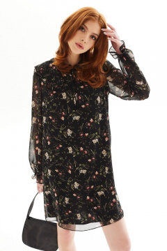 Платье расширенного силуэта с капельным вырезом Golden Valley 4933 черный - фото 3