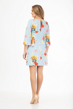 Платье с геометричным принтом и разрезом в юбке Anelli 810 зонтики - фото 5