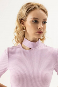 Демисезонный облегающий рожевый джемпер с фигурным низом Femme & Devur 30782 1.25F(170) - фото 3