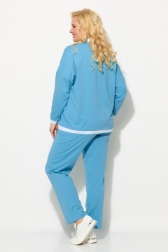 Комплект брюк и свитшота на резинке STEFANY 2066 голубой - фото 5