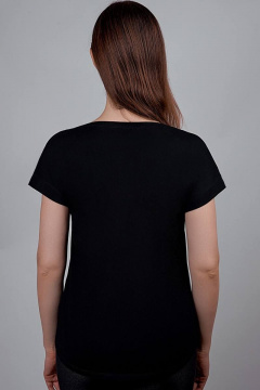 Хлопковый джемпер с коротким рукавом и простым кроем Verally 433П-2 сердце - фото 2