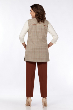 Блузка из хлопка с фигурным вырезом и длинным рукавом Jurimex 2951 - фото 3