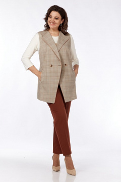 Блузка из хлопка с фигурным вырезом и длинным рукавом Jurimex 2951 - фото 4