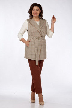 Блузка из хлопка с фигурным вырезом и длинным рукавом Jurimex 2951 - фото 1