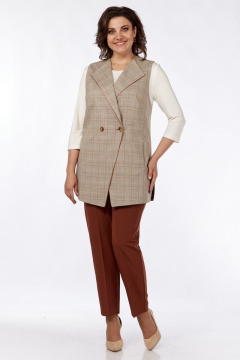 Блузка из хлопка с фигурным вырезом и длинным рукавом Jurimex 2951 - фото 2