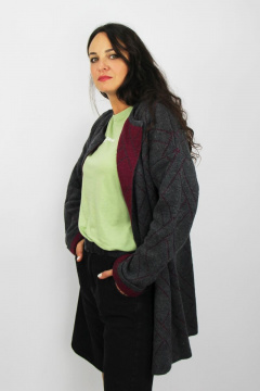 Жакет демисезонный трикотаж шерсть Полесье С2758-18 9С0348-Д43 158,164 т.асфальт - фото 2