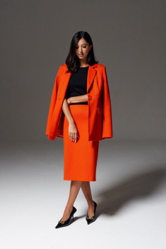 Деловая юбка из костюмной ткани с разрезом ANNETE A449 - фото 3