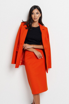 Деловая юбка из костюмной ткани с разрезом ANNETE A449 - фото 2