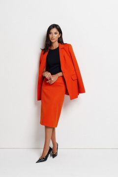 Деловая юбка из костюмной ткани с разрезом ANNETE A449 - фото 1