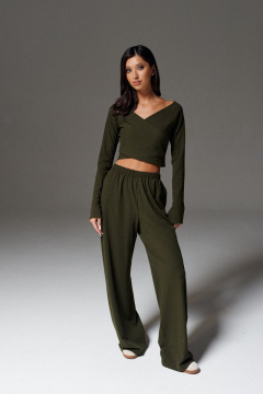 Брюки и топ с абстрактным принтом из трикотажа ANNETE A4157/1 - фото 3