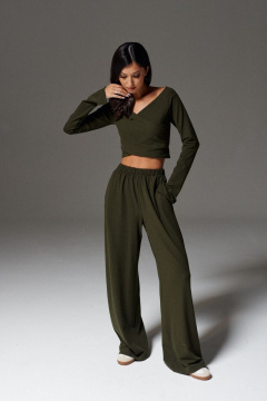 Брюки и топ с абстрактным принтом из трикотажа ANNETE A4157/1 - фото 1