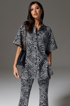 Комплект из рубашки и брюк с анималистичным принтом ANNETE A4159 - фото 2