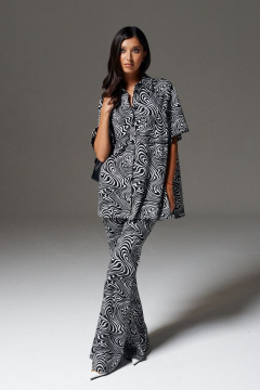 Комплект из рубашки и брюк с анималистичным принтом ANNETE A4159 - фото 1