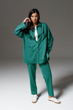 Комплект из рубашки и брюк с геометричным принтом ANNETE A4162 - фото 1