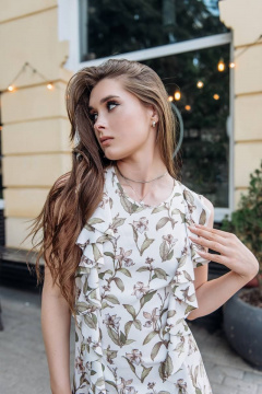 Платье прилегающего силуэта из искусственной замши с молнией GlasiO 5888- - фото 4