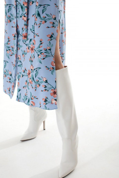 Платье с разрезами и съемным поясом в голубом цвете Golden Valley 4922 голубой - фото 5