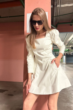 Платье DAVYDOV 6076 молочный - фото 3