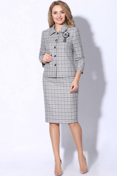 LeNata 21091 серый-в-клетку