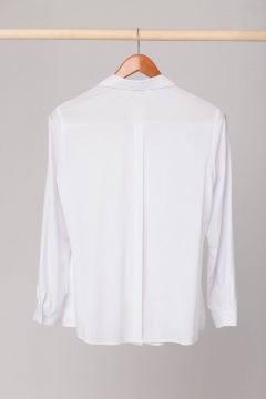 Классическая блуза из мягкой «Ниццы» в демисезон Anelli 408 молочный - фото 4