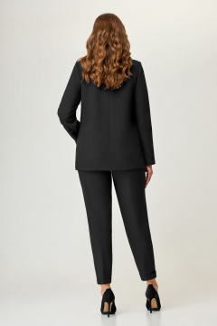 Жакет и брюки черный из текстиля для повседневного стиля DaLi 3551К чёрный - фото 2